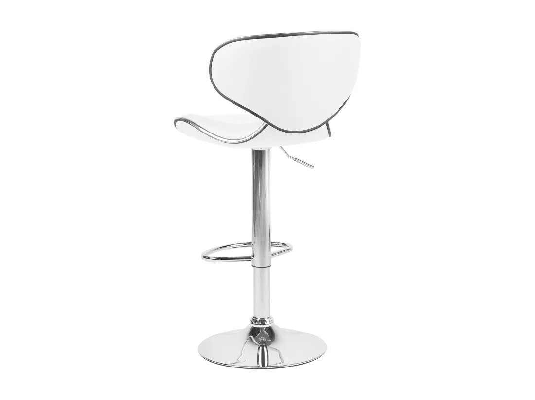 Lot de 2 chaises de bar CONWAY Cuir PU Blanc