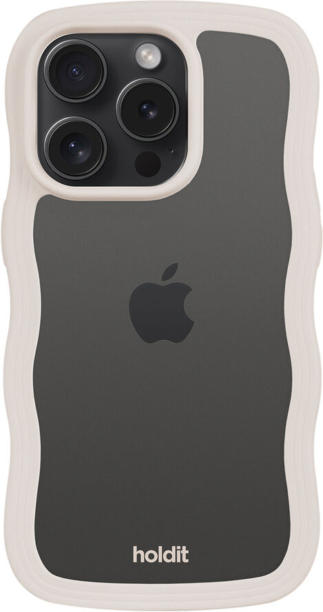 HoldIt Wavy Case iPhone 15 Pro Beige