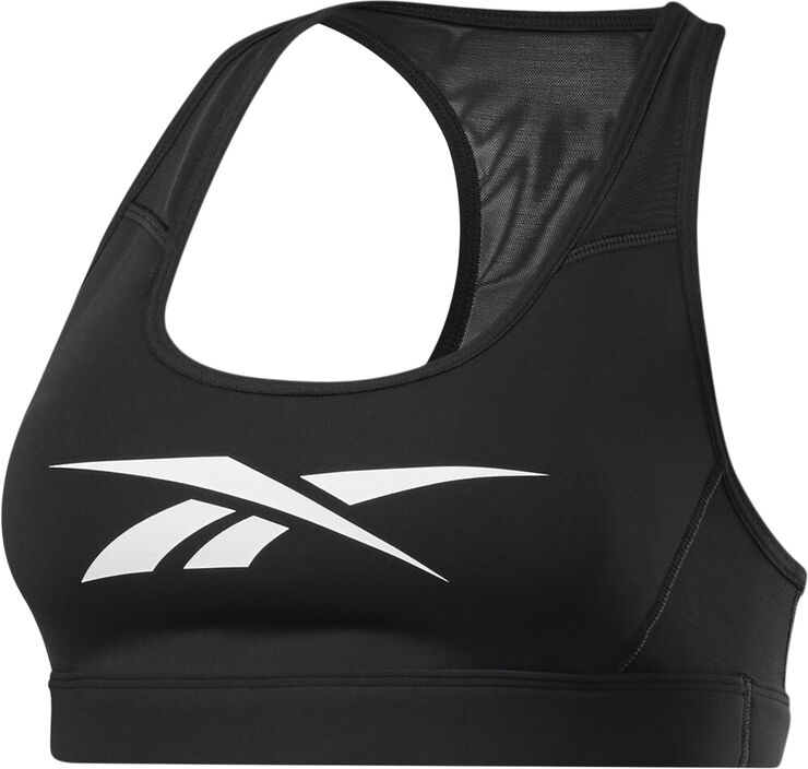 Reebok Hero Medium-Impact Racer Sports BH Sort