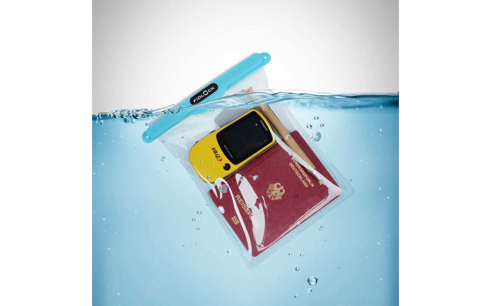 Fidlock  Hermetic Dry Bag wasserdichter Beutel transparent maxi blau