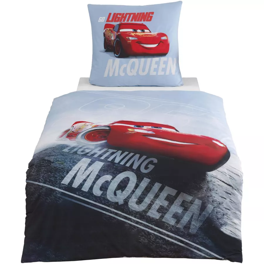 MTOnlinehandel Bettwäsche Kinder-Bettwäsche, 80x80 + 135x200 Cars McQueen