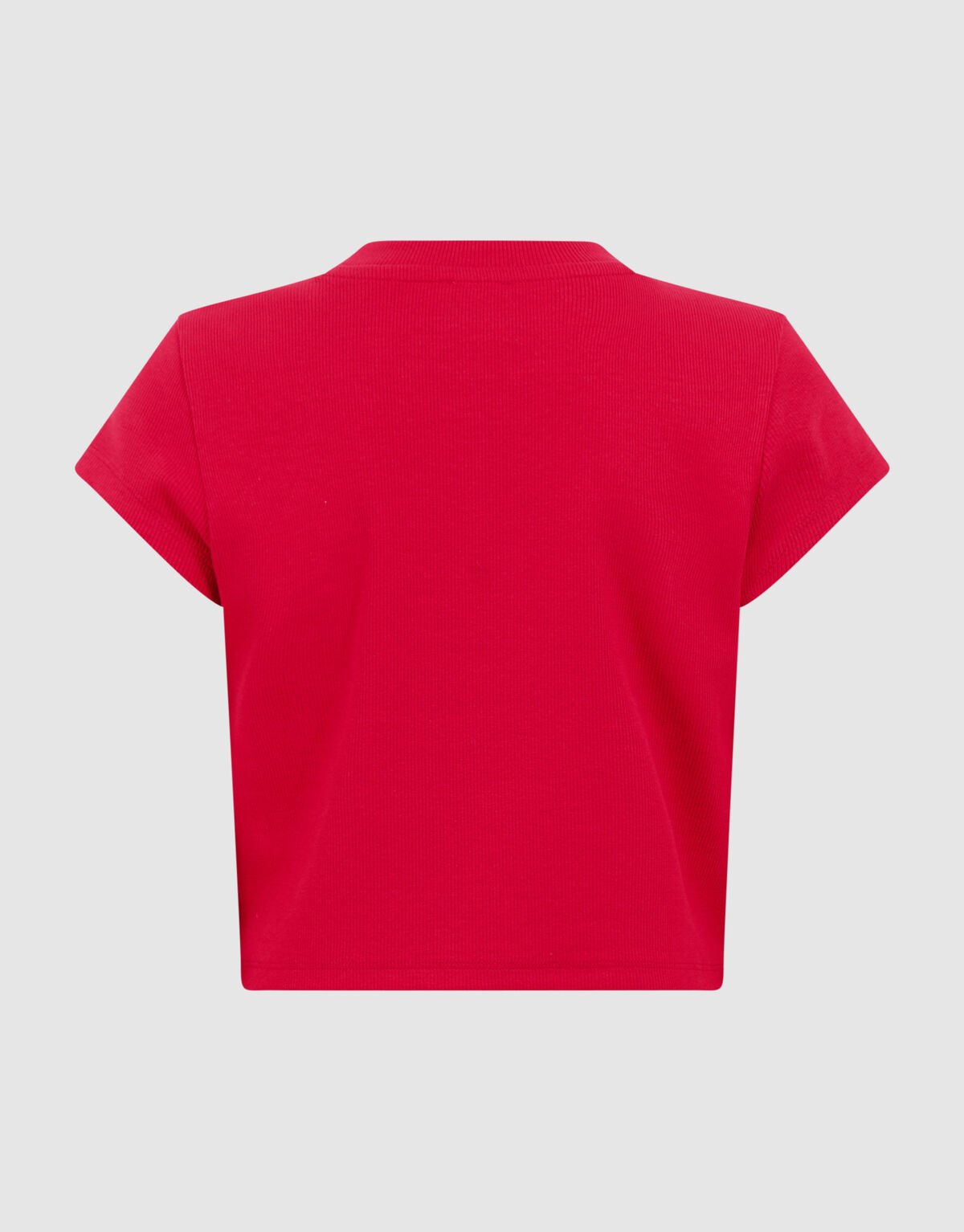 Les Fraises Rib Crop Top Rood