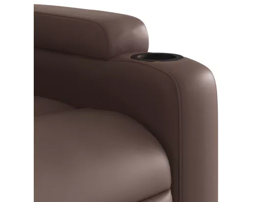 Fauteuil inclinable de massage électrique marron similicuir