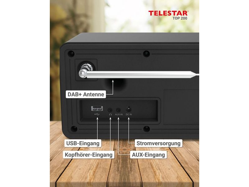 Telestar Internet Radio TOP 200 Schwarz Mono-Radio mit DAB /FM und Internetradio