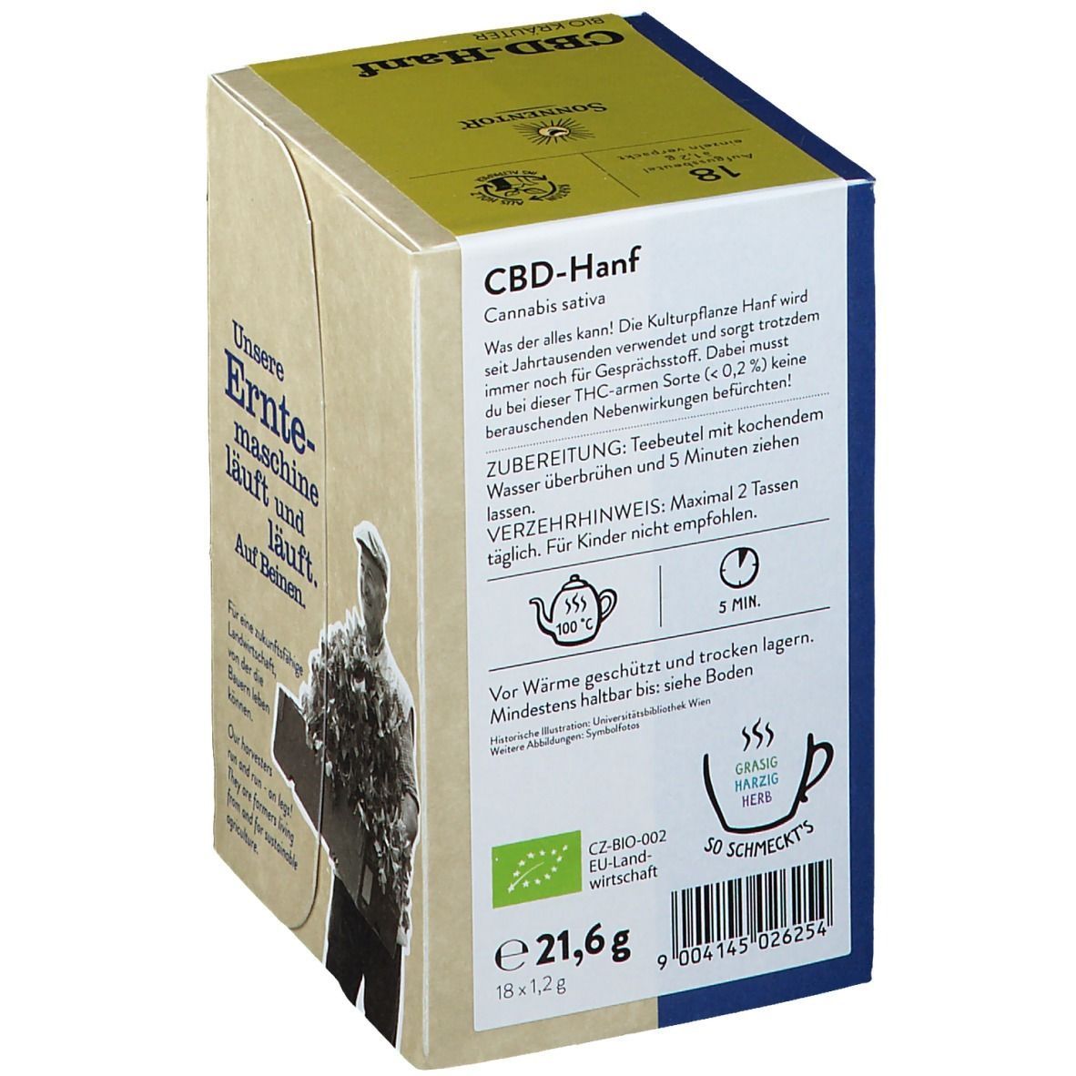 SonnentoR Hanf-CBD Tee Doppelkammerbeutel