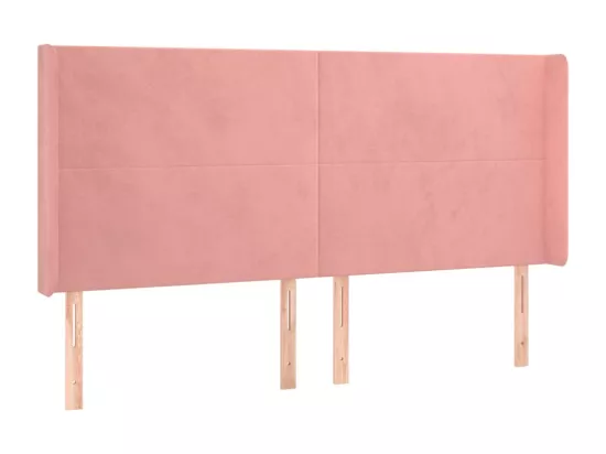 Sommier tapissier avec matelas et LED Rose 180x200 cm Velours