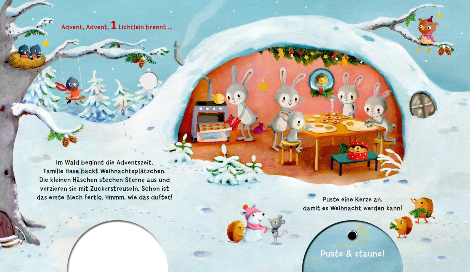 Mein Puste-Licht-Buch: Advent, Advent, ein Lichtlein brennt