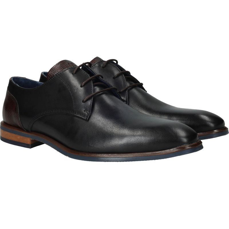 Berkelmans Sameiro Veterschoenen Zwart