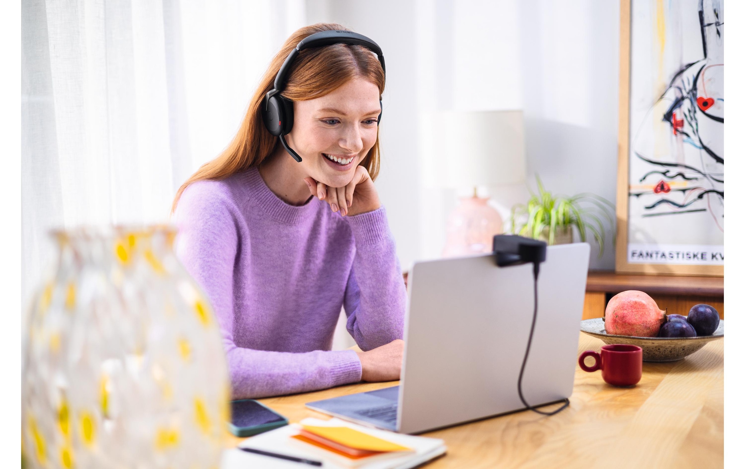 Jabra Headset »Evolve2 65 Flex Duo M« Active Noise Cancelling (ANC)