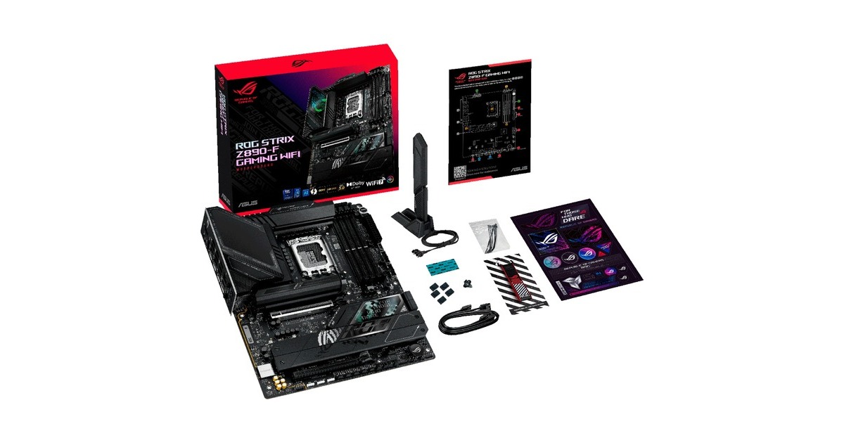 ASUSROG STRIX Z890-F GAMING WIFI socket 1851 moederbord  (Zwart, RAID, 2.5Gb-LAN, Wi-Fi 7, BT, Sound, ATX)