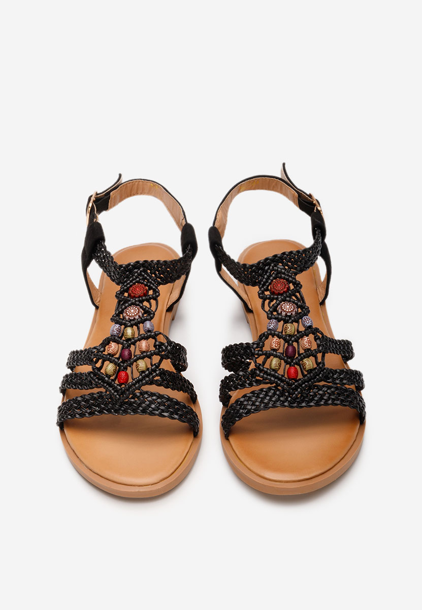 Sandales sans talon noires Sinlea