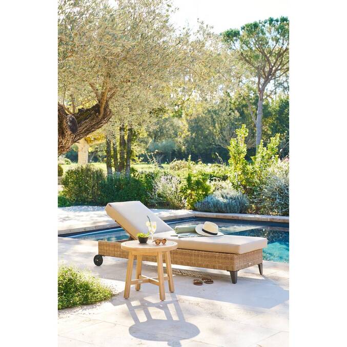 Table d'appoint de jardin ronde PAPOUASIE Acacia