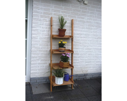 Houten bloemenladder “Helma”, 46 x 58 x 177 cm, honingkleurig