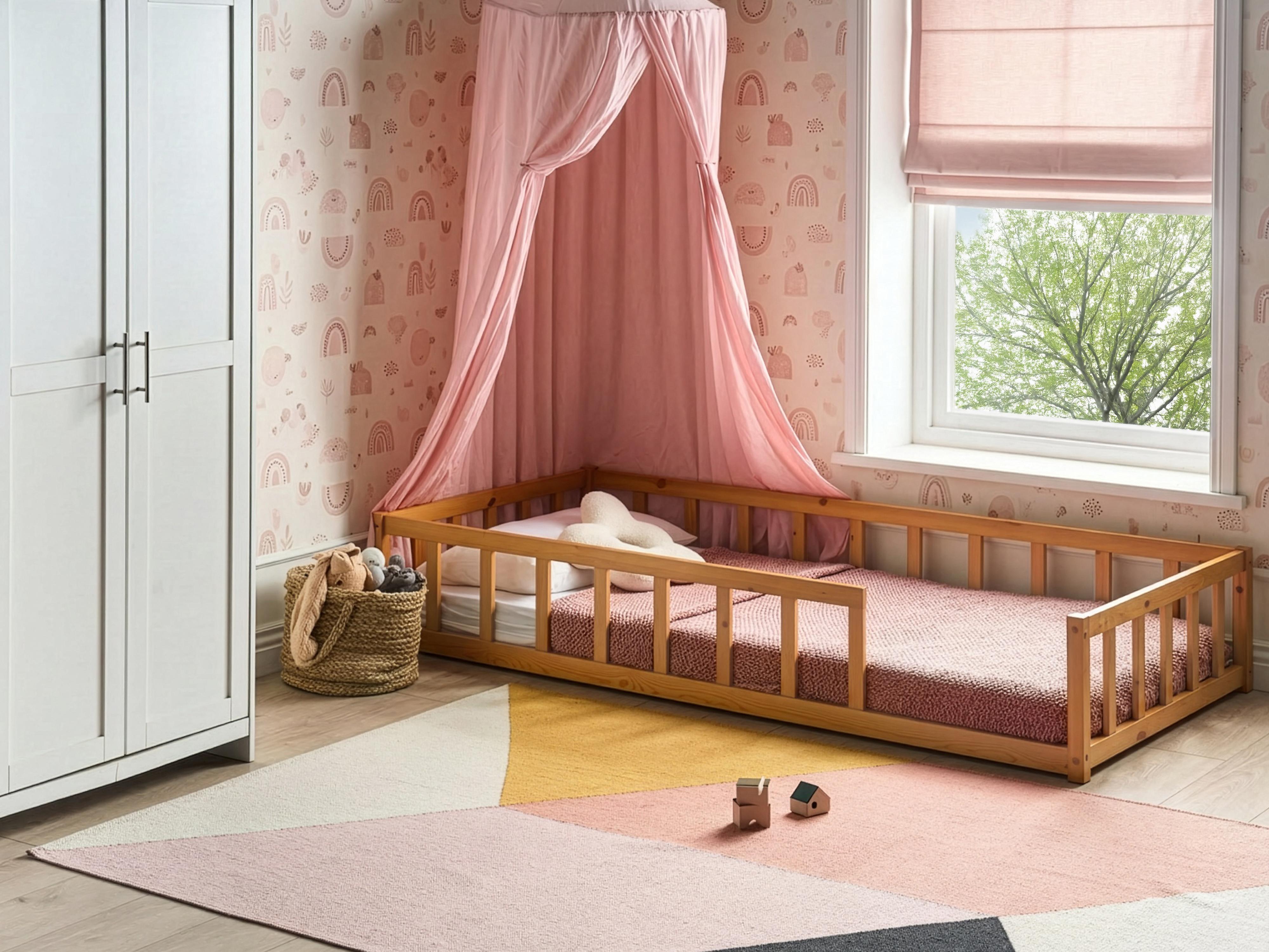 Kinderbed Dennenhout MEYMAC 90 x 200 cm Bruin