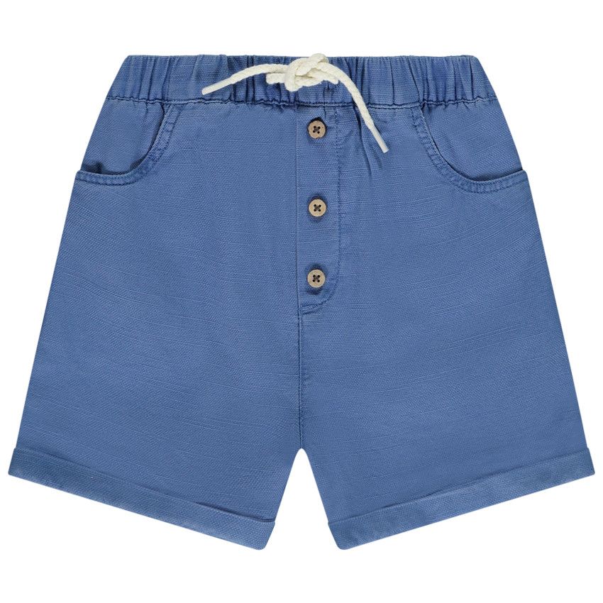 Bermuda piqué avec boutons pour bébé garçon - Bleu moyen