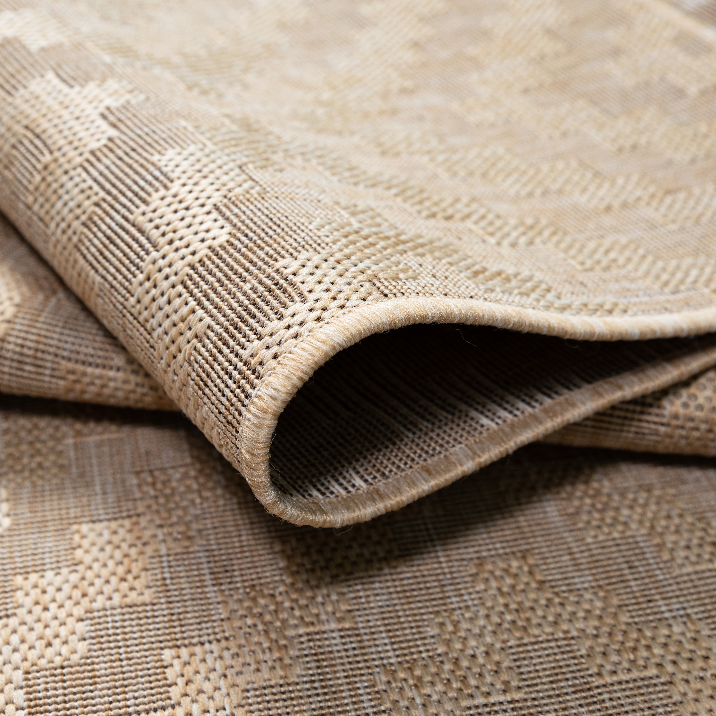 my home Teppich »Cordoba auch als Läufer erhältlich« rechteckig 3 mm Höhe In- und Outdoor geeignet, Sisal-Optik, Wetterfest & UV-beständig, Boho