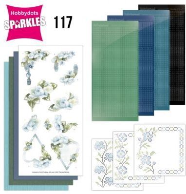 Sparkles - 117 Precious Marieke - Hobbydots-Sparkles Set - Blauw - Inclusief Stickervellen en Oplegkaarten