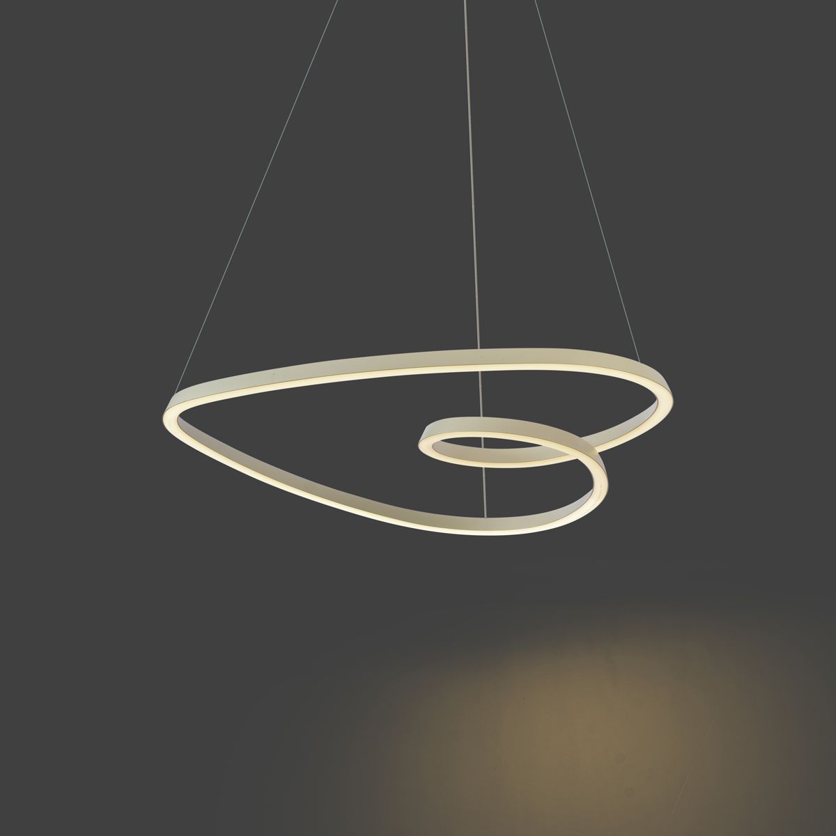 Scandinavische hanglamp beige 72cm incl. LED 3-staps dimbaar - Circuit