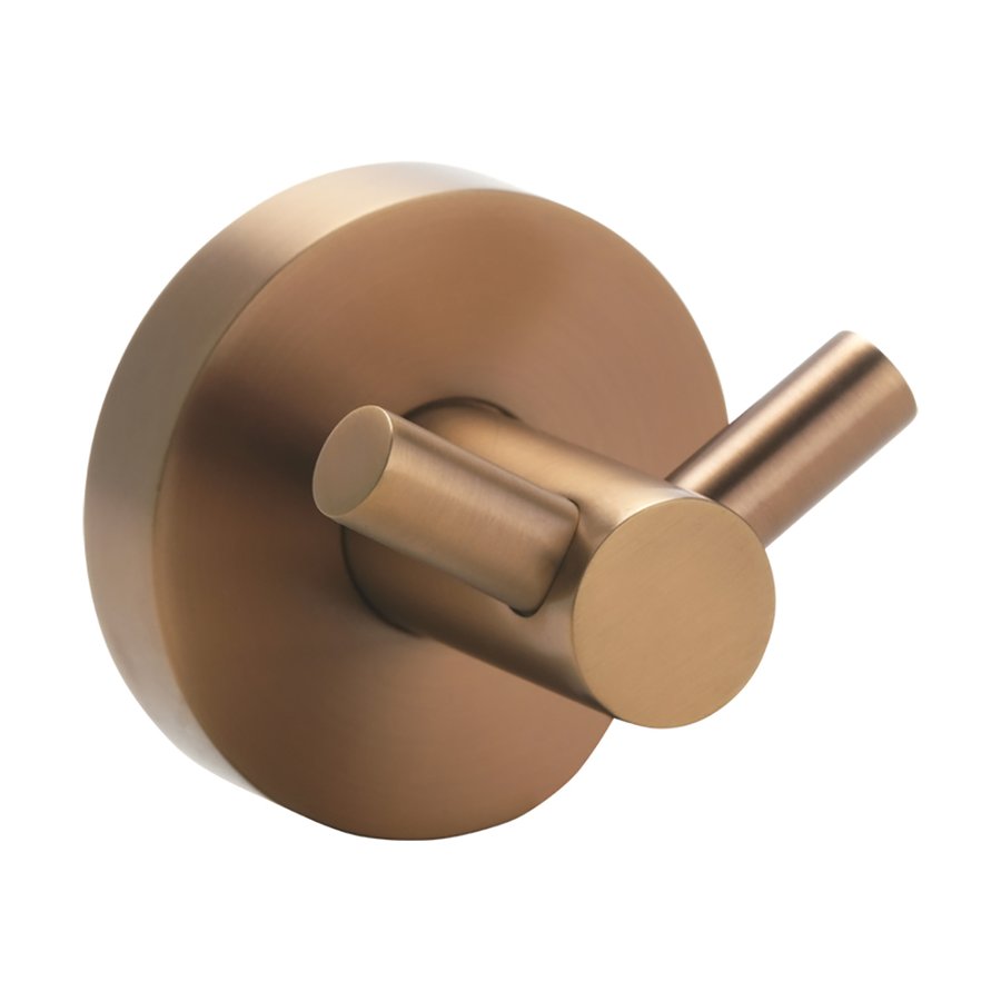 Sapho X-Round dubbele haak koper geborsteld