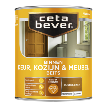 CetaBever Deur, Kozijn & Meubelbeits zijdeglans transparant rustiek eiken 750 ml