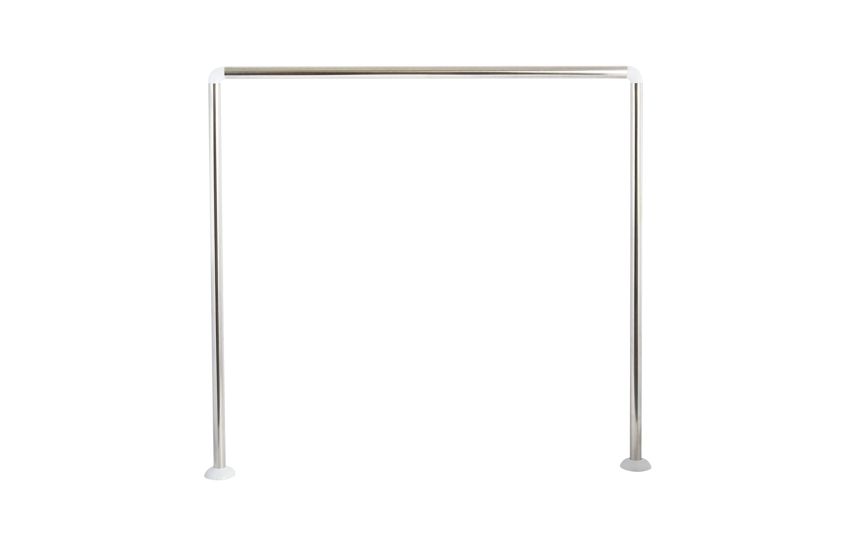 Duschvorhangstange 3-teilig 80 x 2.5 cm, GrauModulare Duschvorhangstange aus Aluminium