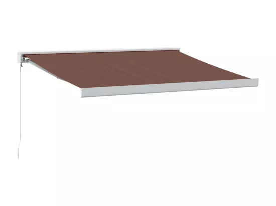 Auvent manuel rétractable marron 300x250 cm