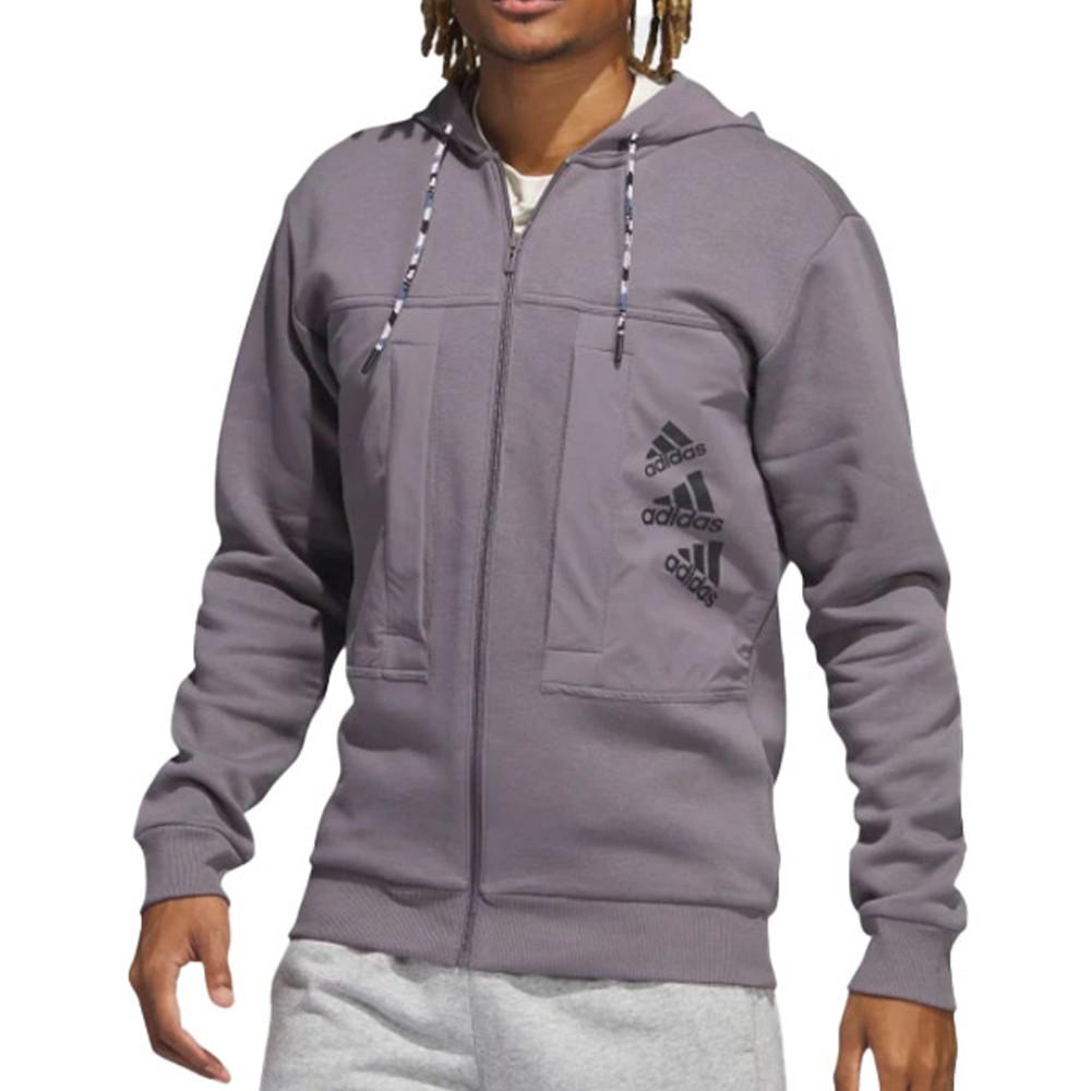 Adidas Sweat Violet Homme Adidas M Q4 Bl Fz Hd