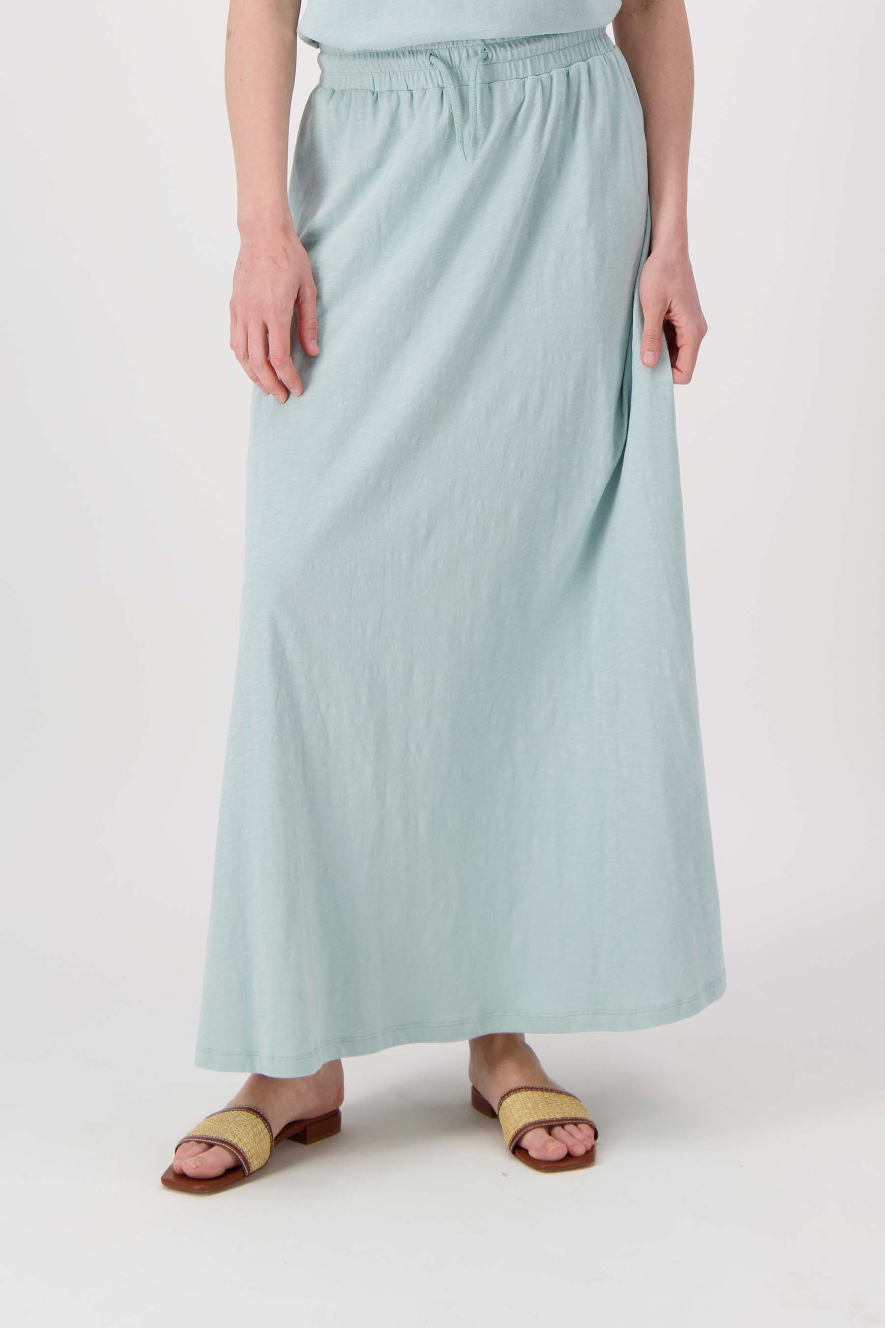 lange wijde jersey rok