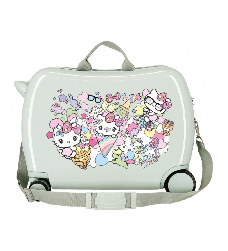 Mala de viagem Joumma Bags Hello Kitty Harajuku com rodas multidirecionais, turquesa.
