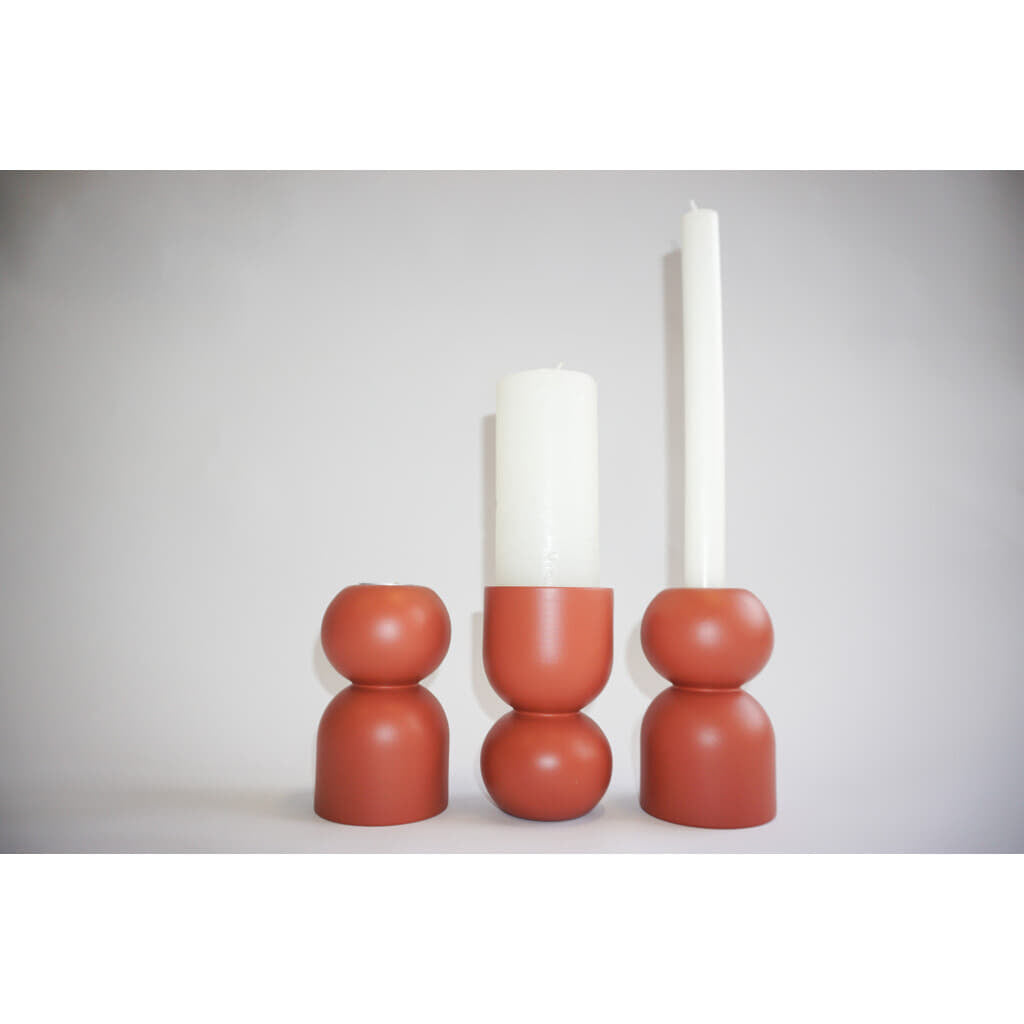 LEMON LILY Candleholder 3-in-1 low - Terra