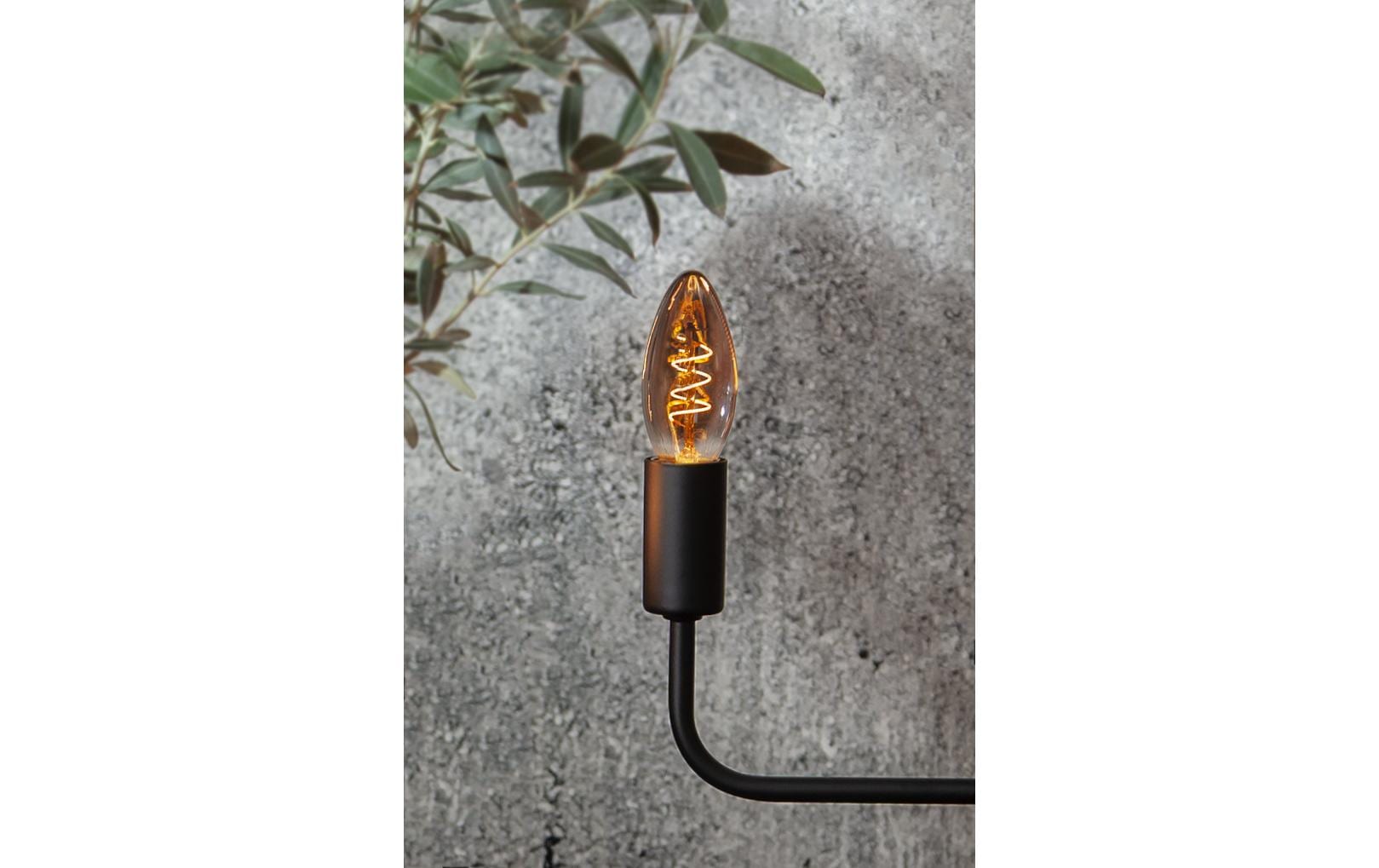 Lampe LED Grace Smoke, 3 W, E14, WarmweissLeuchtmittel mit E14 Sockel