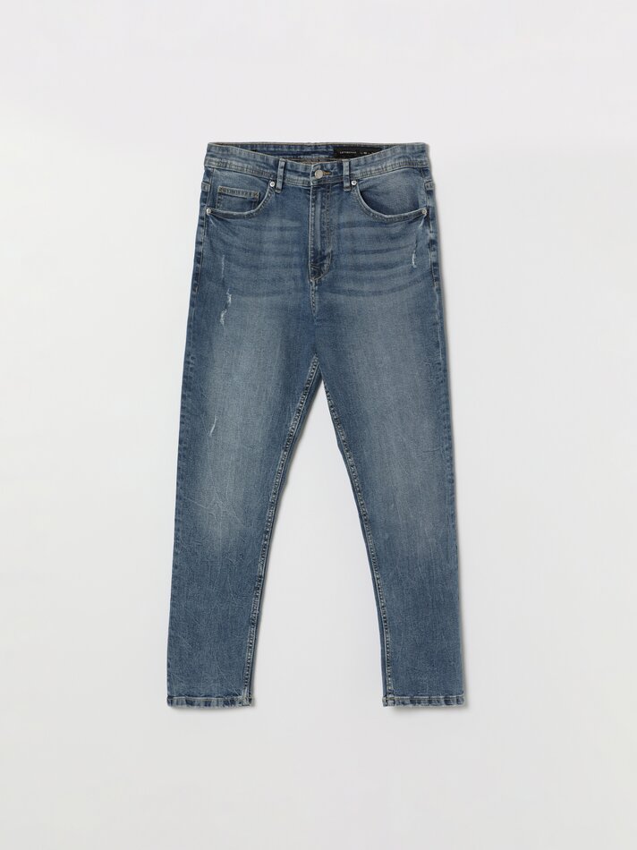Calça jeans skinny confortável cor cenoura - Índigo