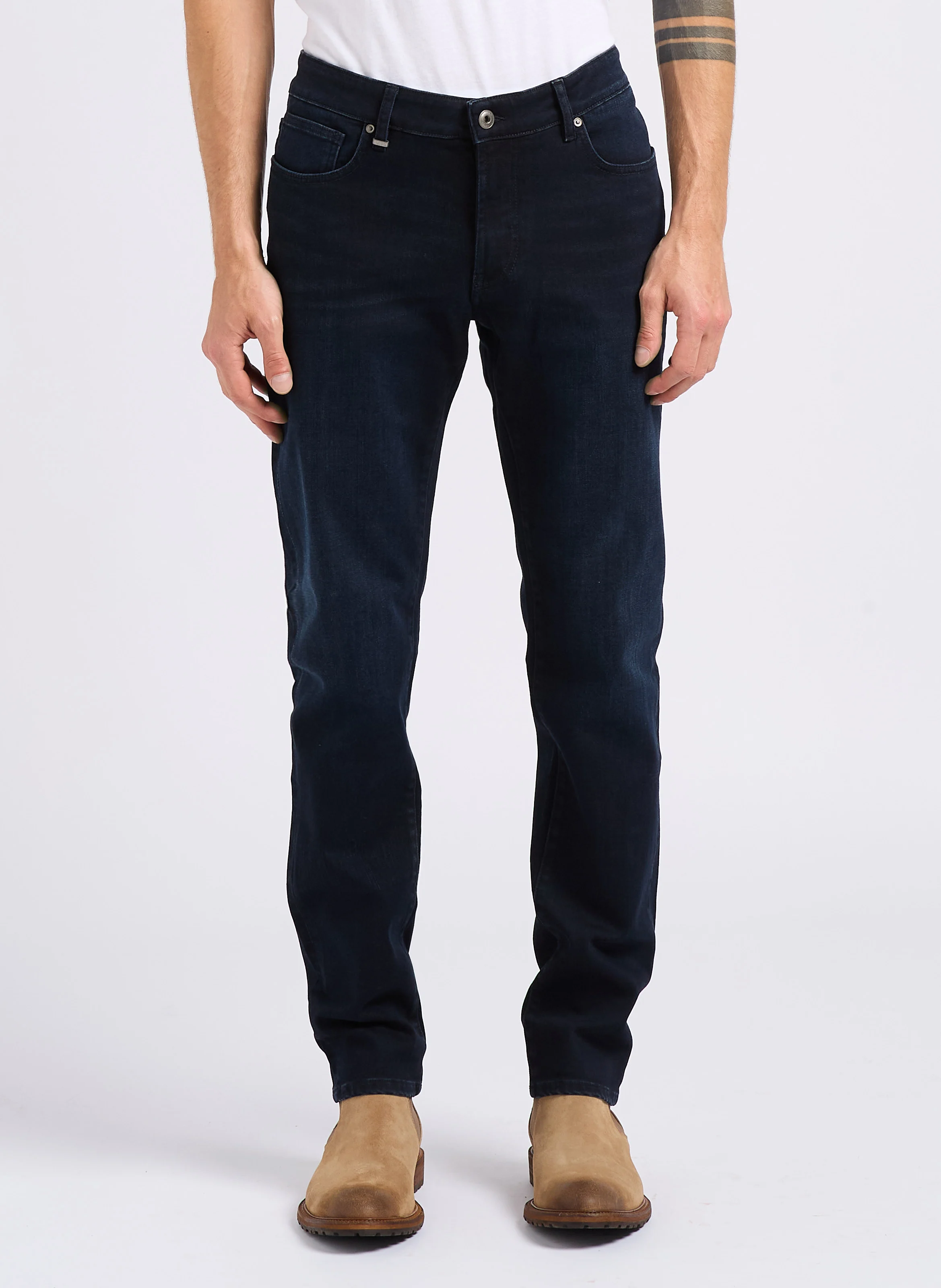Jean slim en coton mélangé | Bleu