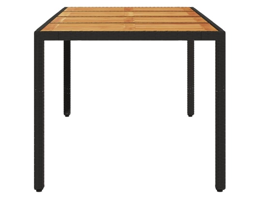 VIDAXL - Table de jardin et dessus en bois d'acacia noir résine tress...
