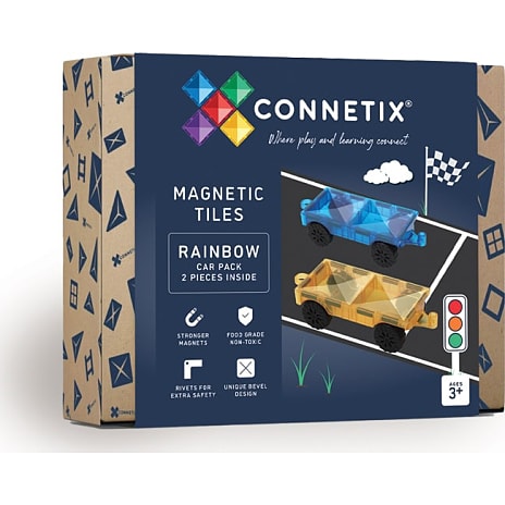 Connetix Car Pack magnetbiler 2 stk. - rainbow