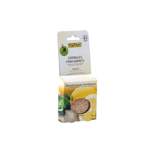 Lot de 4 sachets de granulés parfumants pour aspirateur au citron TopF