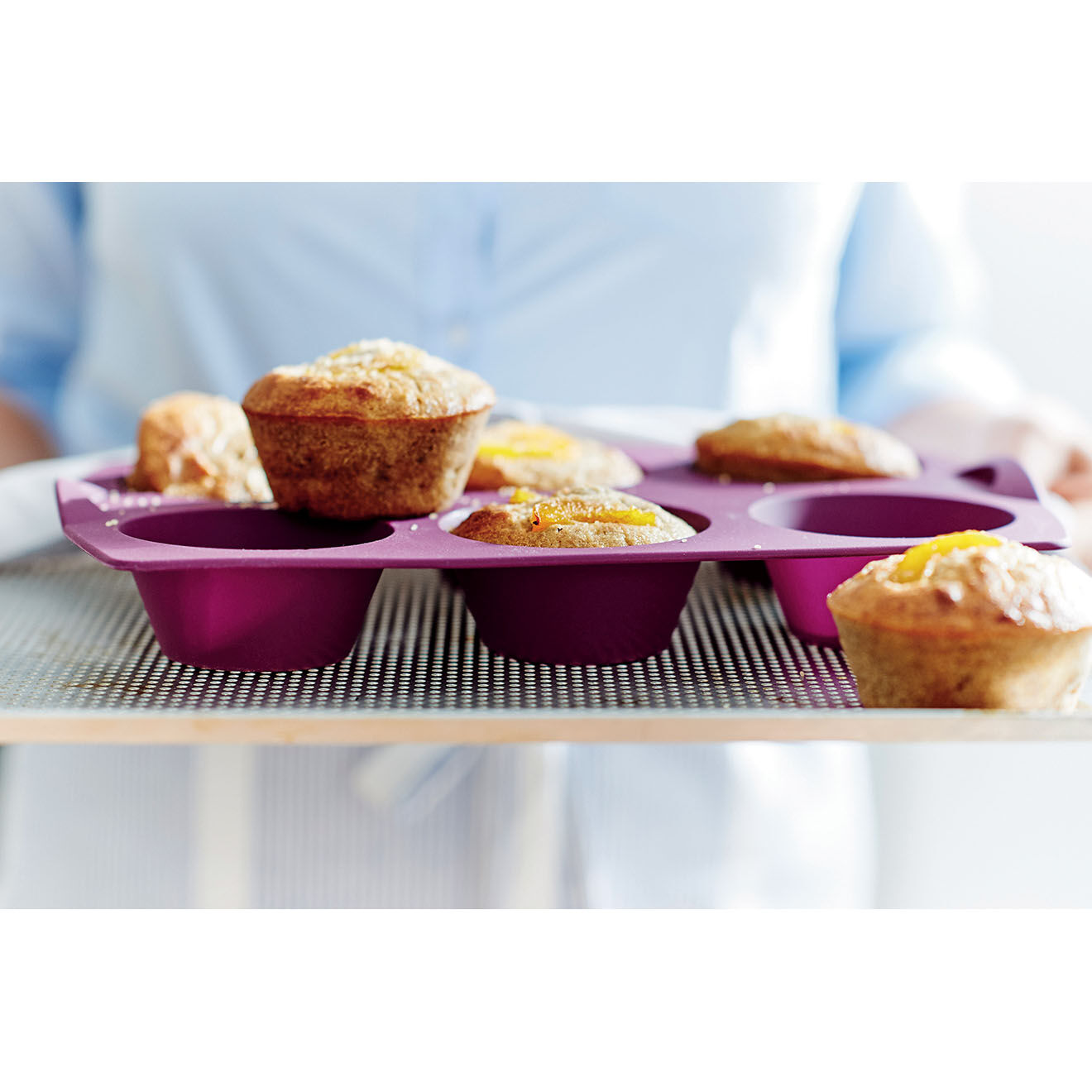Tupperware Moule à Muffins en silicone violet - 6x115ml