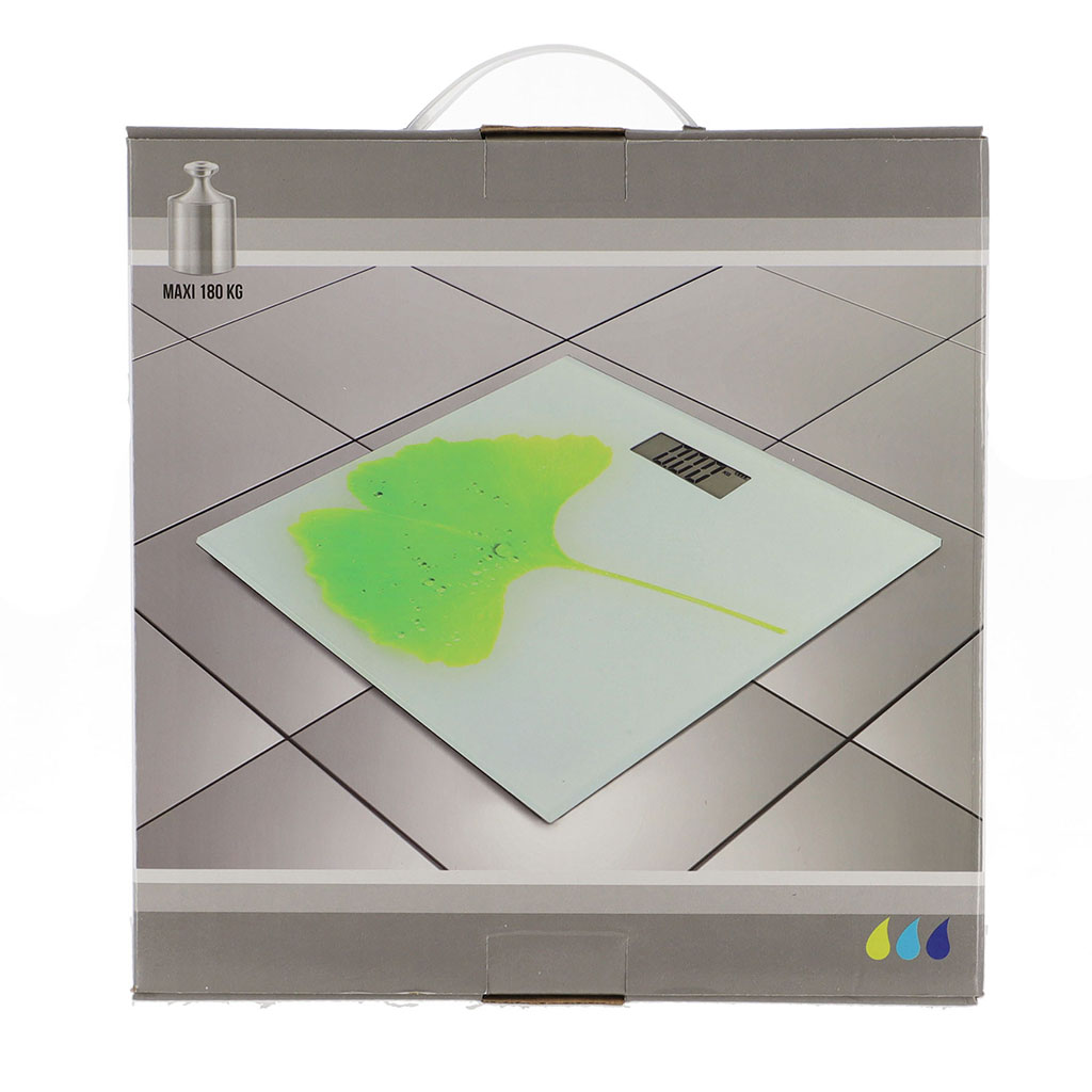 Pèse-personne électronique feuille 30x30cm