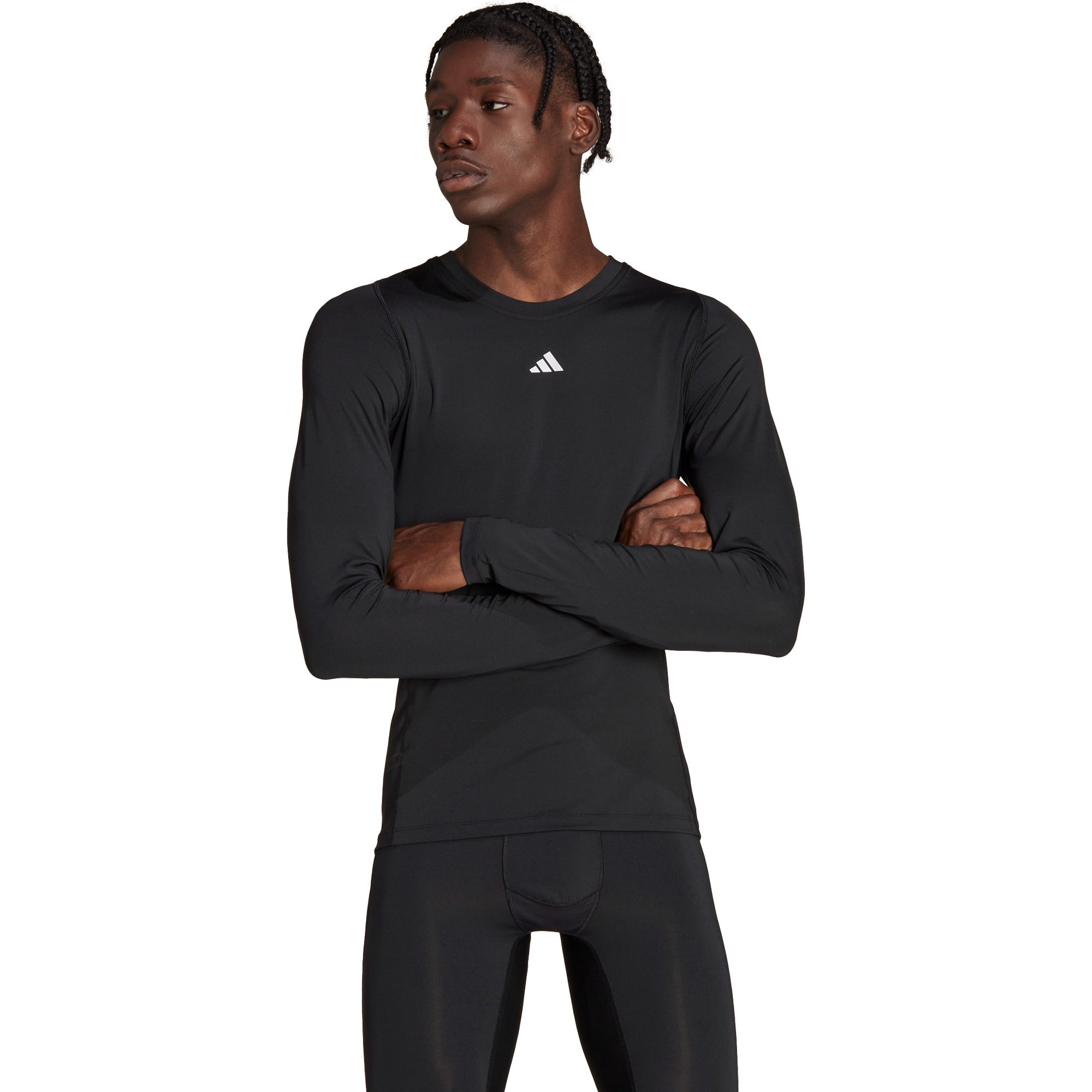 adidas Techfit Aeroready Longsleeve Shirt Herren schwarz