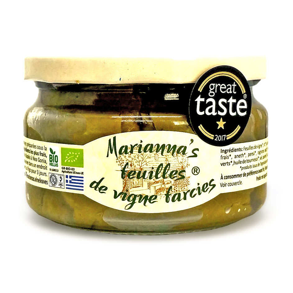 Feuilles de vigne farcies grecques bio