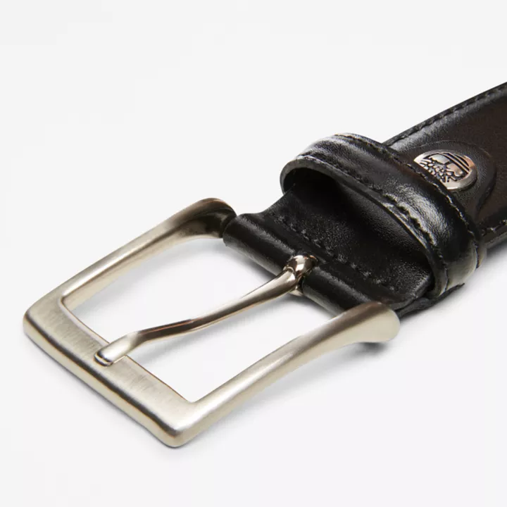 Ceinture en cuir classique pour homme en noir