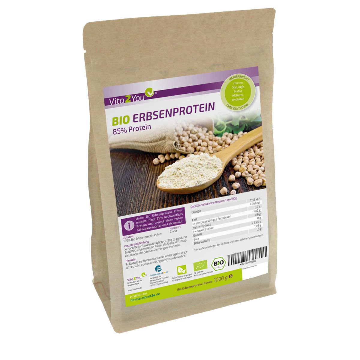 Vita2You Bio Erbsenprotein Isolat