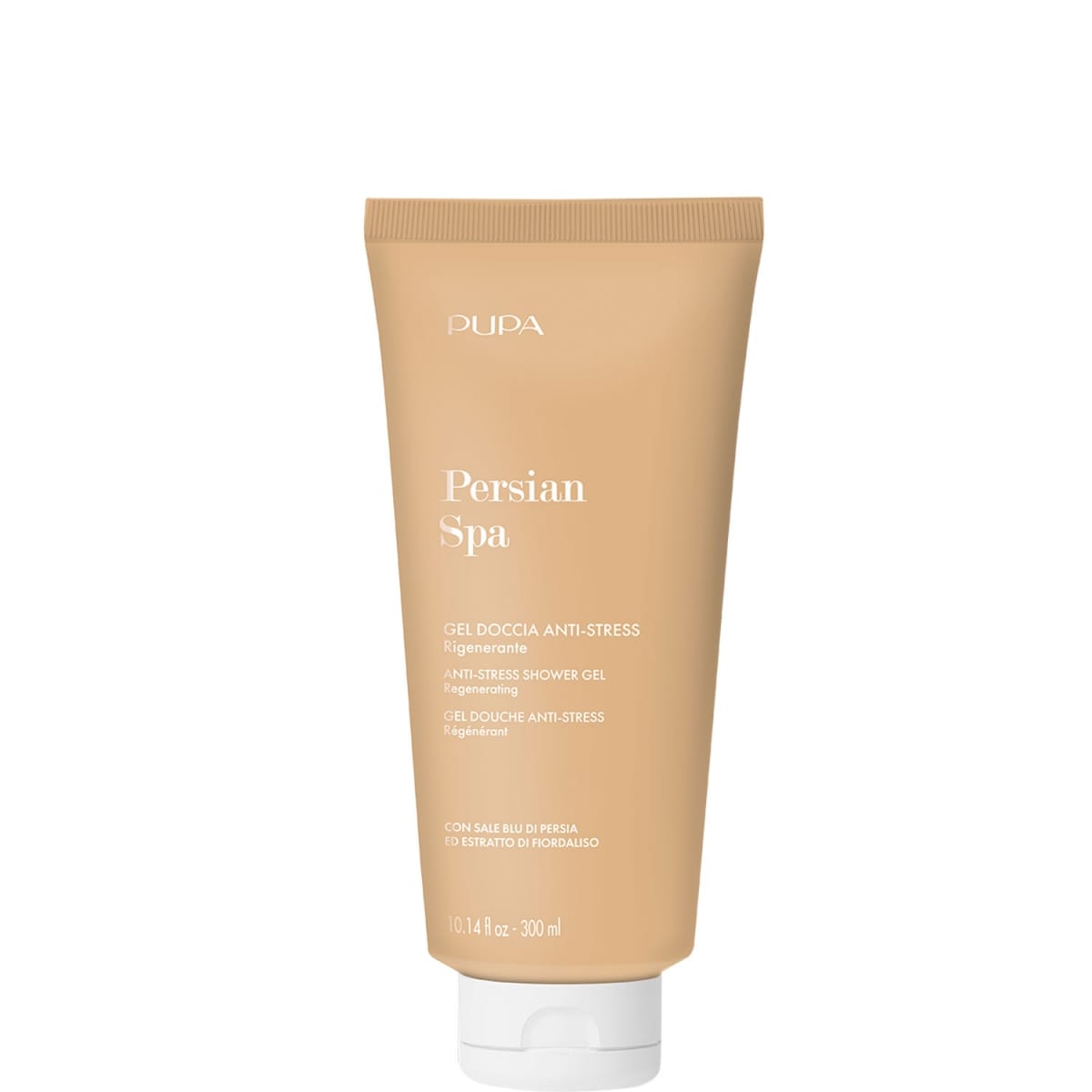 Pupa Persian Spa Gel Douche Anti-Stress A Base de Sel Bleu de Perse et d’Extrait de Bleuet