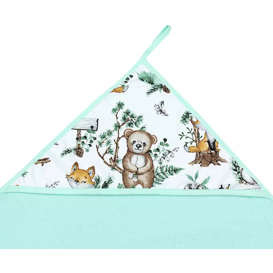 TupTam Baby Kapuzenbadetuch Kinder Poncho braungrün