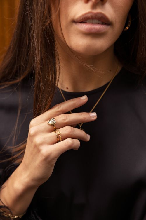 Starry ring hart met strass