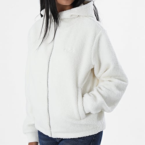 Veste Mouton Zippée Capuche Femme Bolgrad FAW0261 Beige