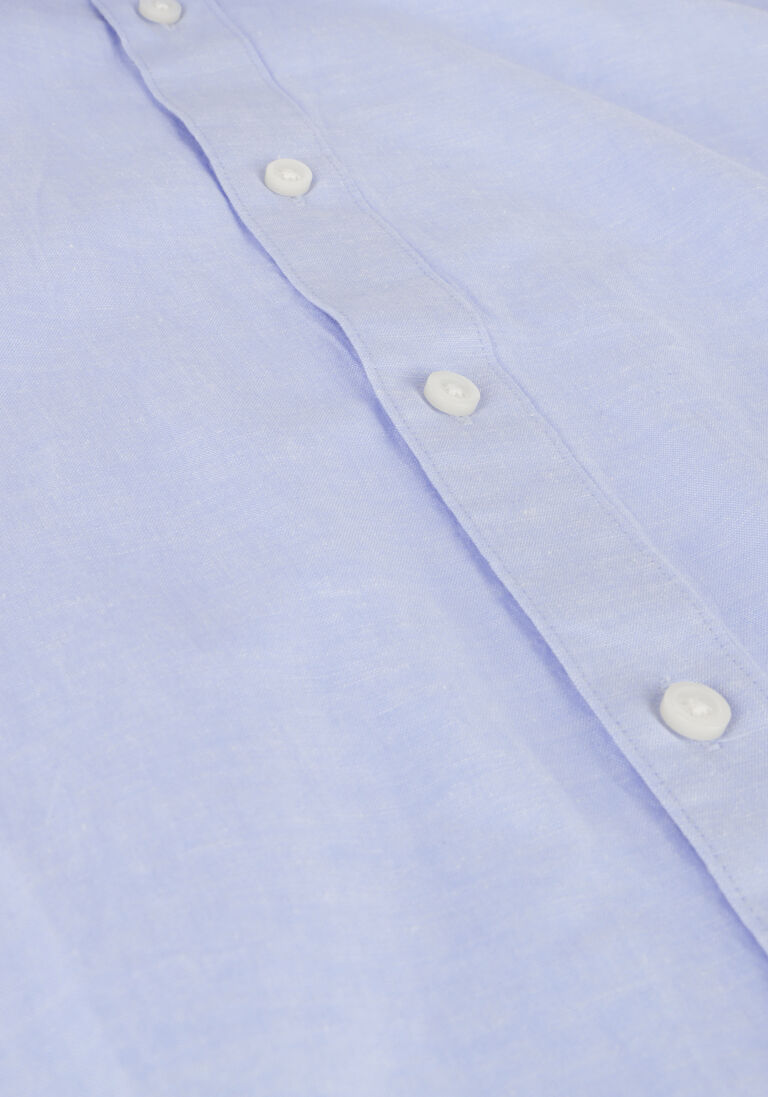 SELECTED HOMME blauwe selected homme casual overhemd slhslimnew-linen shirts ss classic w