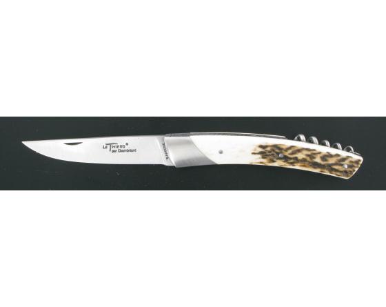 Grand Cru Carbone BOIS DE CERF Couteau de Poche Le Thiers par Chambriard