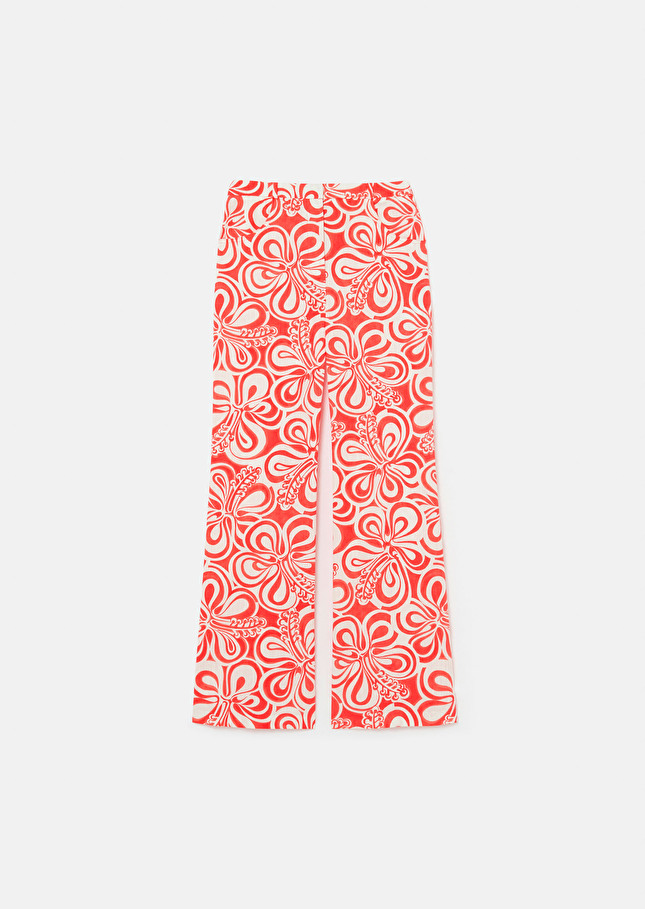 Pantalon Prosperécru à motif graphique corail