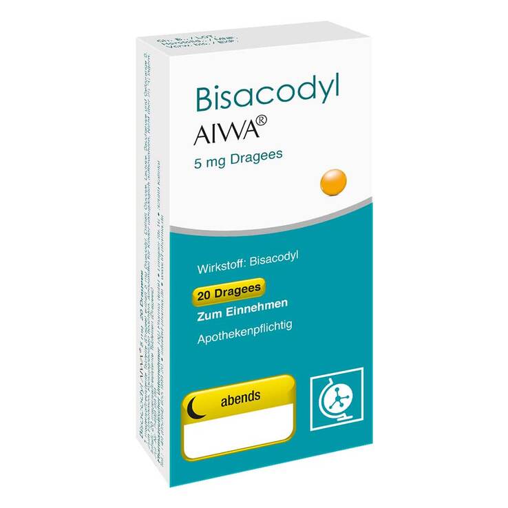 Bisacodyl AIWA 5 mg magensaftresistente Tabletten, 20 St